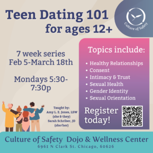 Graphic for upcoming Teen Dating 101 Series